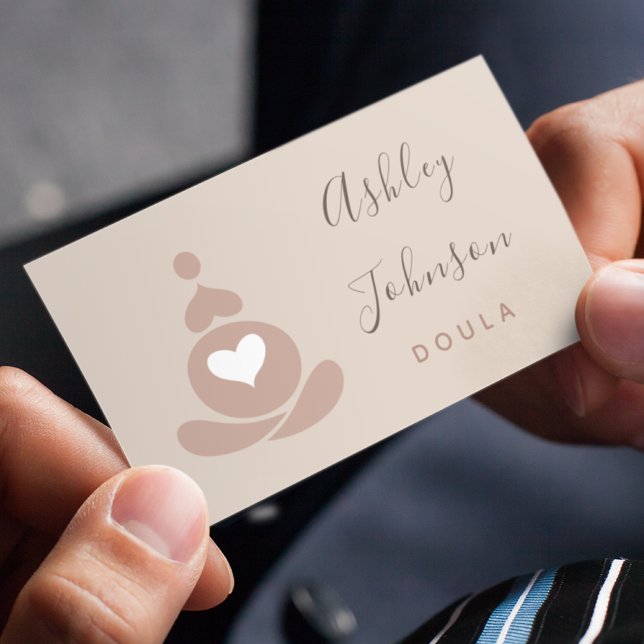 Tarjeta De Visita Doula Midwife Birthing Coach Yoga Silhouette Boho (Subido por el creador)