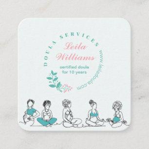 tarjeta de visita doula para mujeres embarazadas