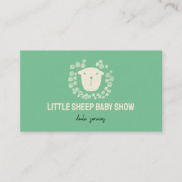 Tarjeta De Visita Doula para recién nacido Green Sheep