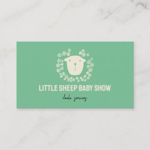 Tarjeta De Visita Doula para recién nacido Green Sheep