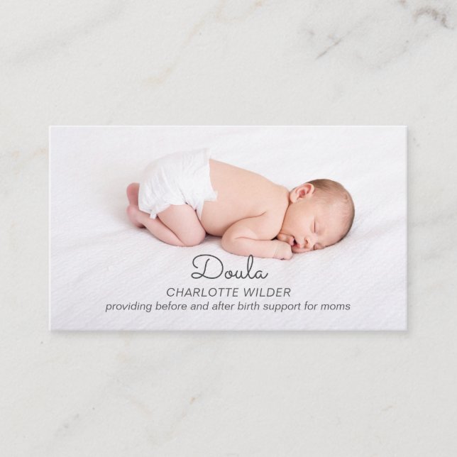 Tarjeta De Visita Doula Photo Birth Coach (Anverso)