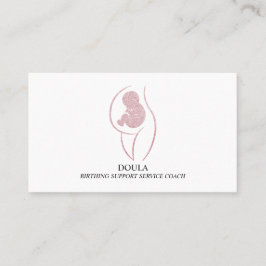 Tarjeta De Visita Doula Pregnancy Nurse Midwife Birth Coach Glitter