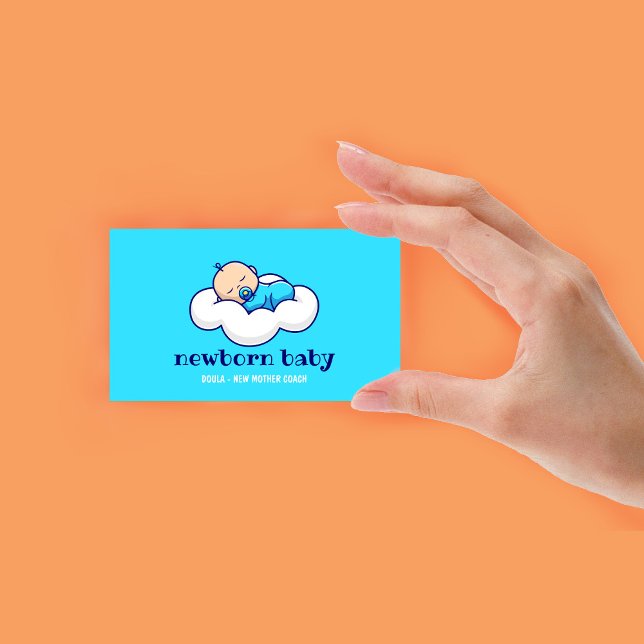 Tarjeta De Visita Doula Recién nacido durmiendo en la nube (Doula New Baby Sleeping on Cloud Business Card)