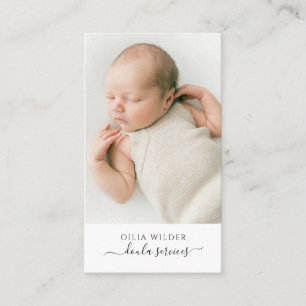 Tarjeta De Visita Doula Services Baby Photo