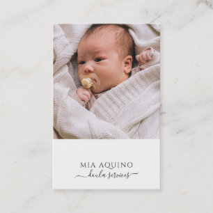 Tarjeta De Visita Doula Services Baby Photo Business Card