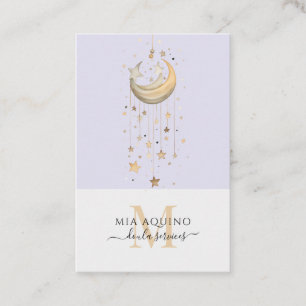 Tarjeta De Visita Doula Services Moon And Stars