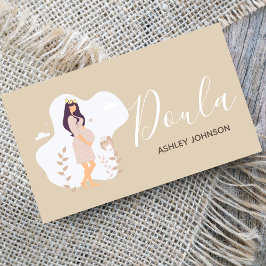 Tarjeta De Visita Doula Simple Mínimo Limpio Pastel Tranquilo Relaja