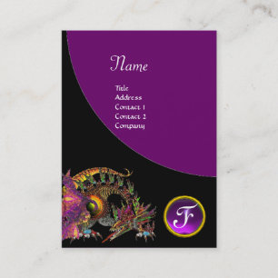 Tarjeta De Visita DRAGO GEM STONE MONOGRAM violeta negro