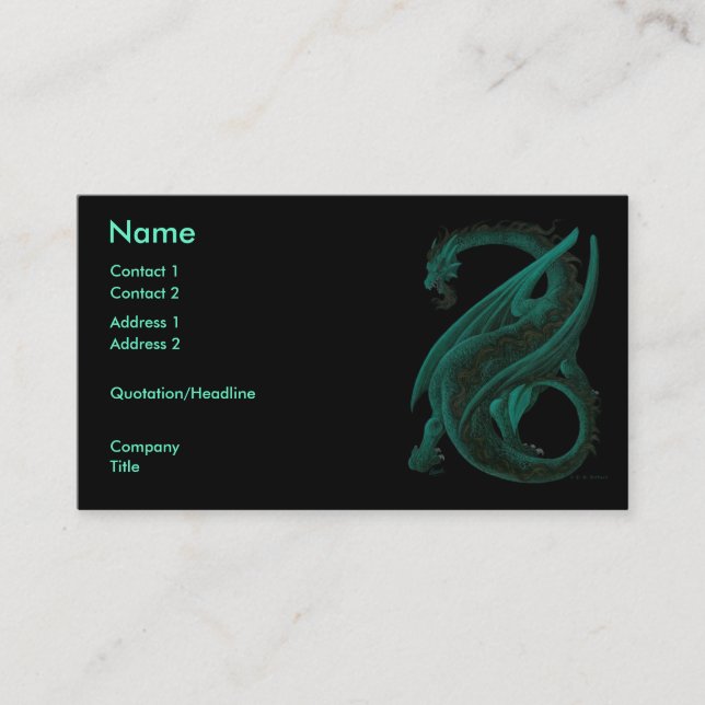 Tarjeta De Visita Dragón (Anverso)