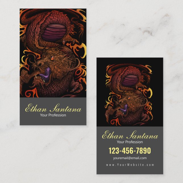 Tarjeta De Visita Dragón (Anverso / Reverso)