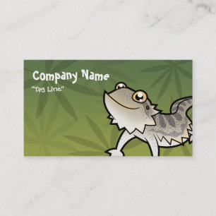 Tarjeta De Visita Dragón barbudo de dibujos animados / Dragón de Ran