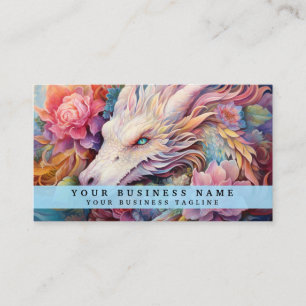 Tarjeta De Visita Dragón chino arcoiris
