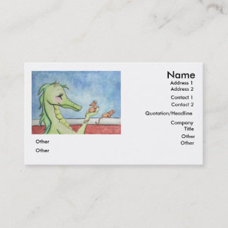 Tarjeta De Visita Dragón con los ratones