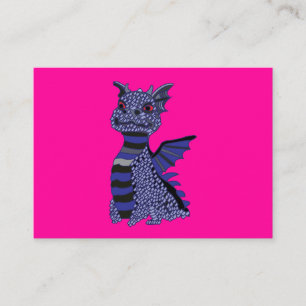 Tarjeta De Visita Dragón de diamantes azul