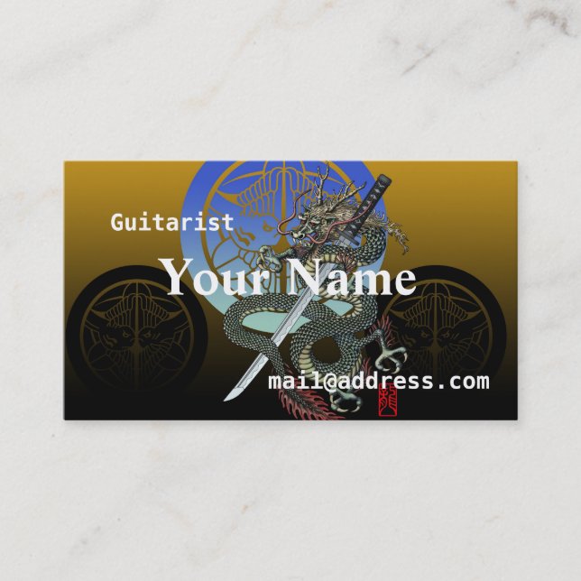 Tarjeta De Visita Dragon katana Uesugi (Anverso)