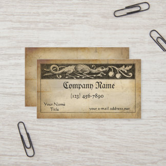 Tarjeta De Visita Dragón medieval del manuscrito