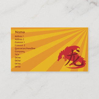 Tarjeta De Visita Dragón - negocio