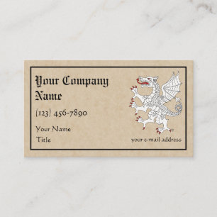 Tarjeta De Visita Dragon Rampant Argent
