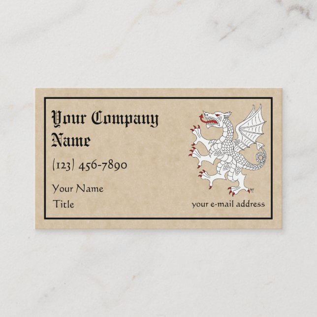 Tarjeta De Visita Dragon Rampant Argent (Anverso)