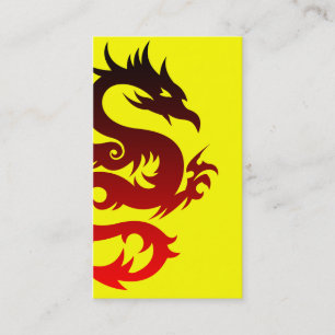 Tarjeta De Visita dragón tribal