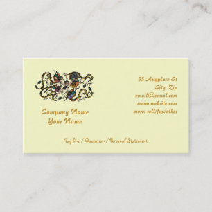 Tarjeta De Visita Dragones luchadores contra dragones