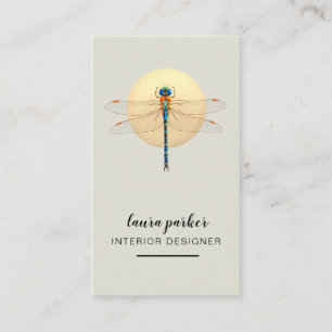 Tarjeta De Visita Dragonfly Creative Designer Nature Green