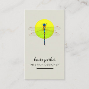 Tarjeta De Visita Dragonfly Creative Designer Nature Green