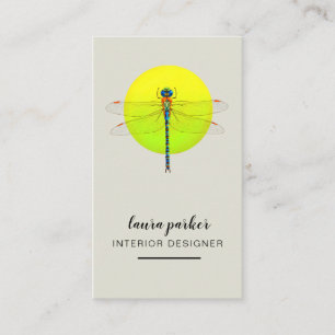 Tarjeta De Visita Dragonfly Creative Designer Nature Green