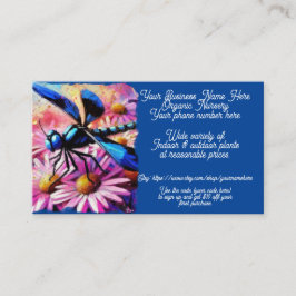 Tarjeta De Visita Dragonfly Daisies Planta Nursery Tienda de ventas 