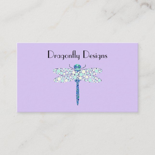 Tarjeta De Visita Dragonfly In Dots (Anverso)