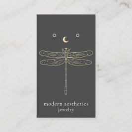Tarjeta De Visita Dragonfly QR Code Gray Earring Display Card