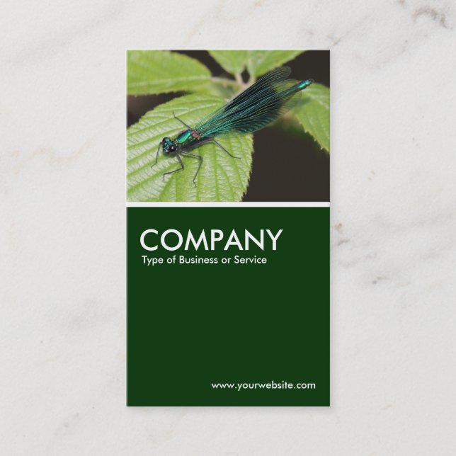 Tarjeta De Visita Dragonfly - Verde oscuro (Anverso)