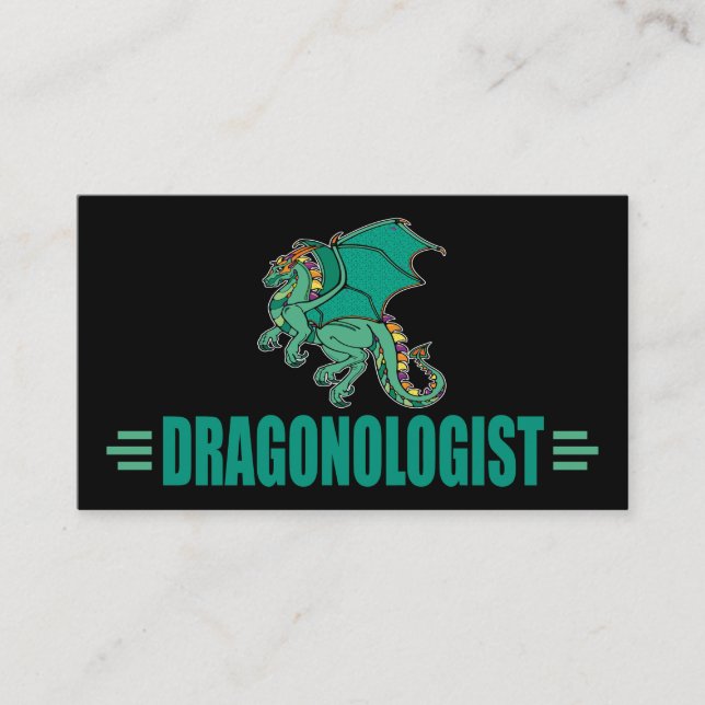 Tarjeta De Visita DRAGONOLOGISTA DRAGONOLOGISTA gracioso (Anverso)