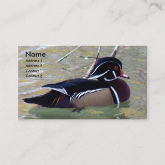 Tarjeta De Visita Drake de pato de madera