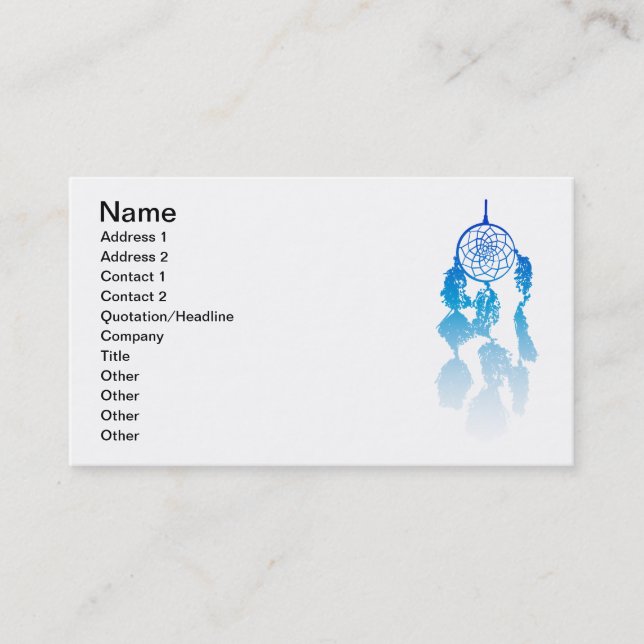 Tarjeta De Visita Dreamcatcher (Anverso)