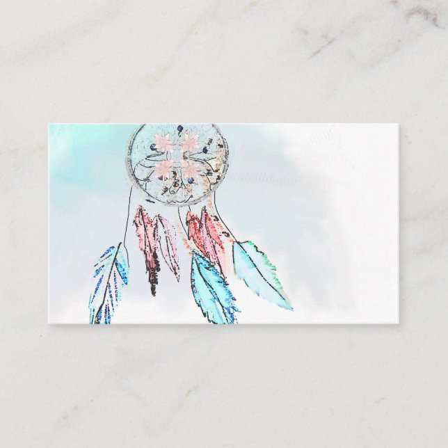 Tarjeta De Visita DreamCatcher Dreamcatchers Abstract Business Cards (Anverso)