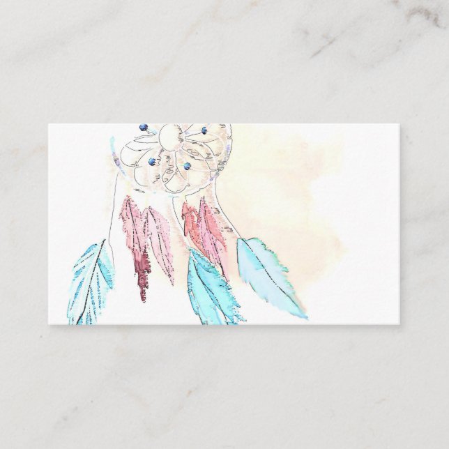 Tarjeta De Visita DreamCatcher Dreamcatchers Psychic Business Cards (Anverso)