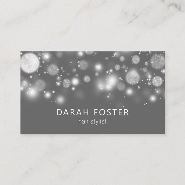 Tarjeta De Visita Dreamy Bokeh Hair Stylist (Anverso)