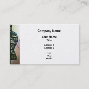 Tarjeta De Visita Dressform - acabado platino