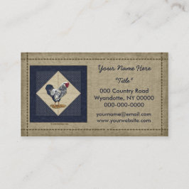 Tarjeta De Visita Dril de algodón atado plata del gallo de Wyandotte