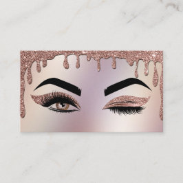 Tarjeta De Visita Drin Gold Makeup artista Wink Eye Lashes