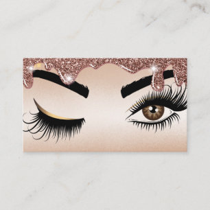 Tarjeta De Visita Drin Gold Makeup artista Wink Eye Lashes