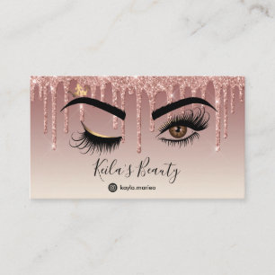 Tarjeta De Visita Drin Gold Makeup artista Wink Eye Lashes