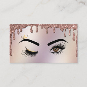 Tarjeta De Visita Drin Gold Makeup artista Wink Eye Lashes