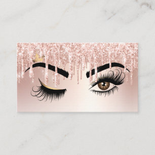 Tarjeta De Visita Drin Gold Makeup artista Wink Eye Lashes