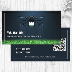 Tarjeta De Visita Dron aéreo Personalizado UAV QR