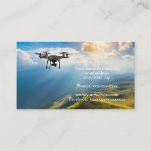 Tarjeta De Visita Dron en el cielo