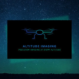 Tarjeta De Visita Drone Business Pilot Fotografías AV Black