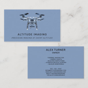 Tarjeta De Visita Drone UAV Pilot Photography Professional Blue