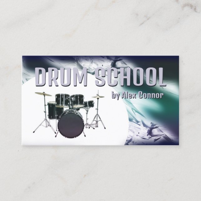 Tarjeta de visita Drums Tutor (Anverso)